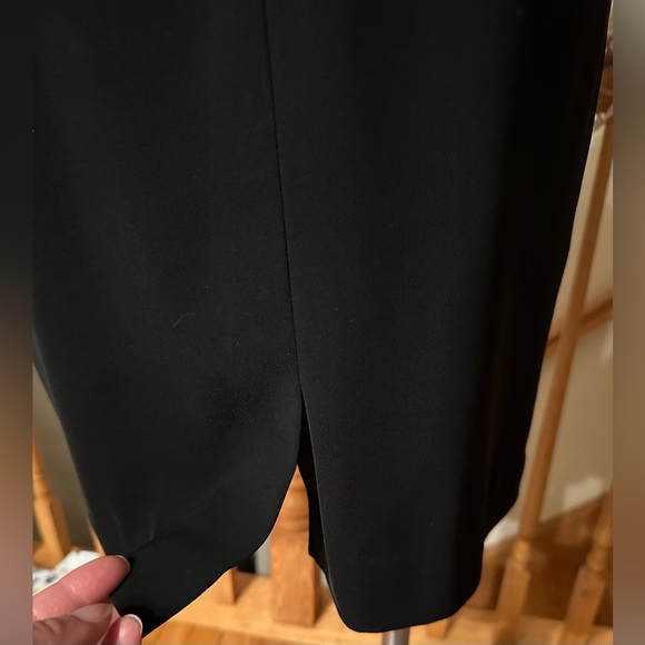 Jones New York Black Side Pleated Sleeveless Sheath Career Dress Zip Back Sz 4. - Picture 9 of 12